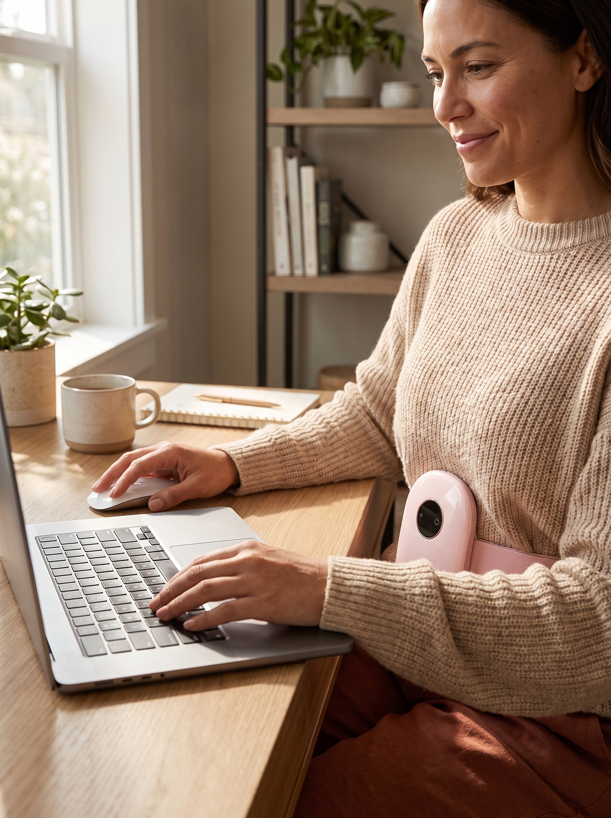 Laurent Well Cordless Heating Pad Belt for Back & Belly, Discreet at Your Desk