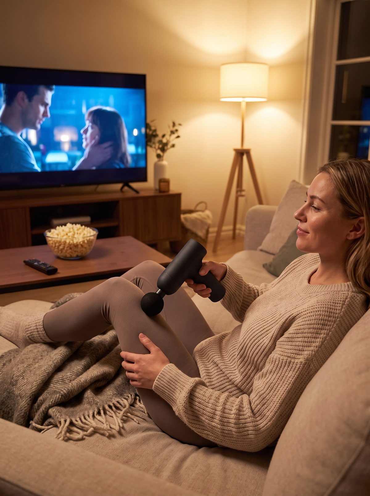 Laurent Well Mini Massage Gun with 6 Speeds & 5 Heads, Black, Quiet Enough for Movie Night