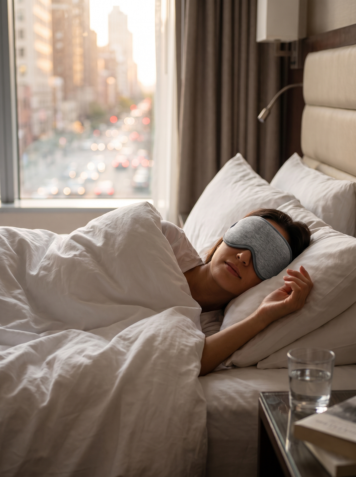 Laurent Well Weighted Sleep Mask, 3D Blackout Contoured, Total Darkness, Anywhere