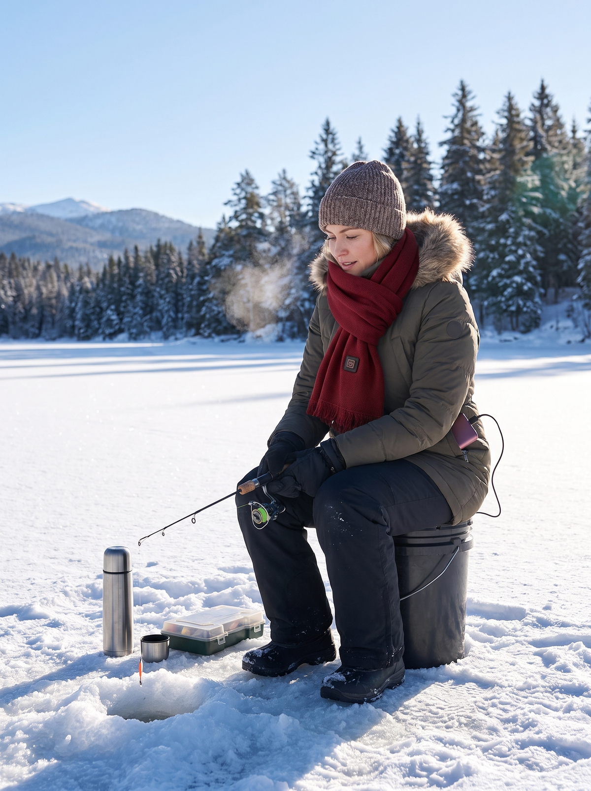 Laurent Well USB Heated Neck Wrap with 3 Heat Settings, Made for the Outdoors