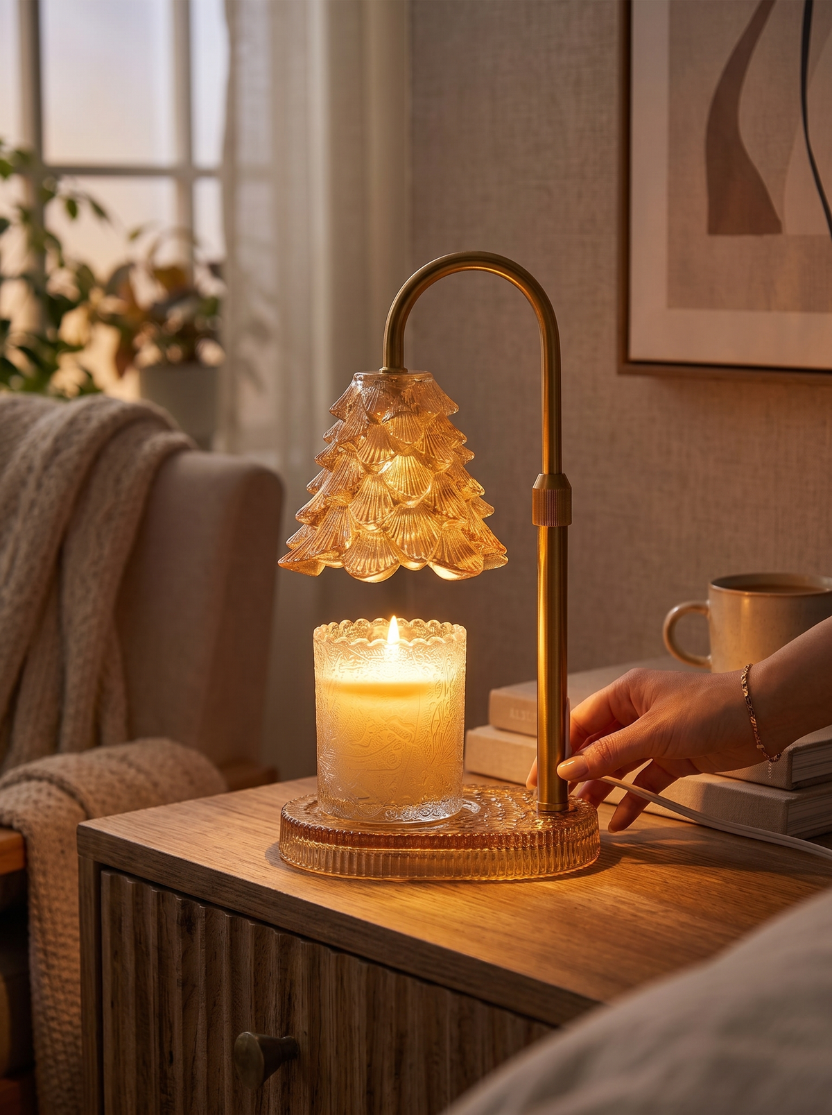 Laurent Well Candle Warmer Lamp with Timer and Dimmer, Fragrance Without the Flame