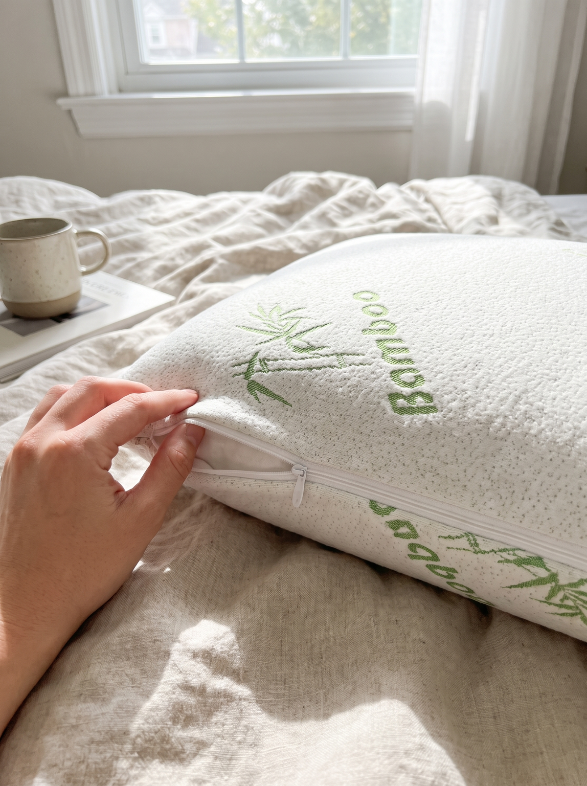 Laurent Well Bamboo Shredded Memory Foam Pillow - Queen or King, Breathable by Design