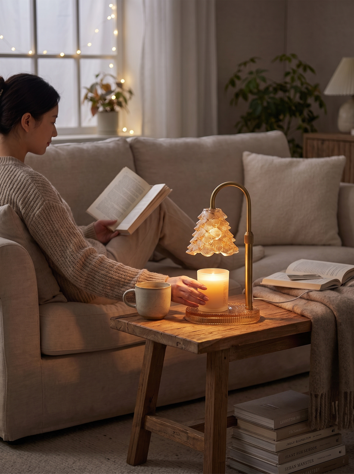 Laurent Well Candle Warmer Lamp with Timer and Dimmer, Set the Mood in a Tap