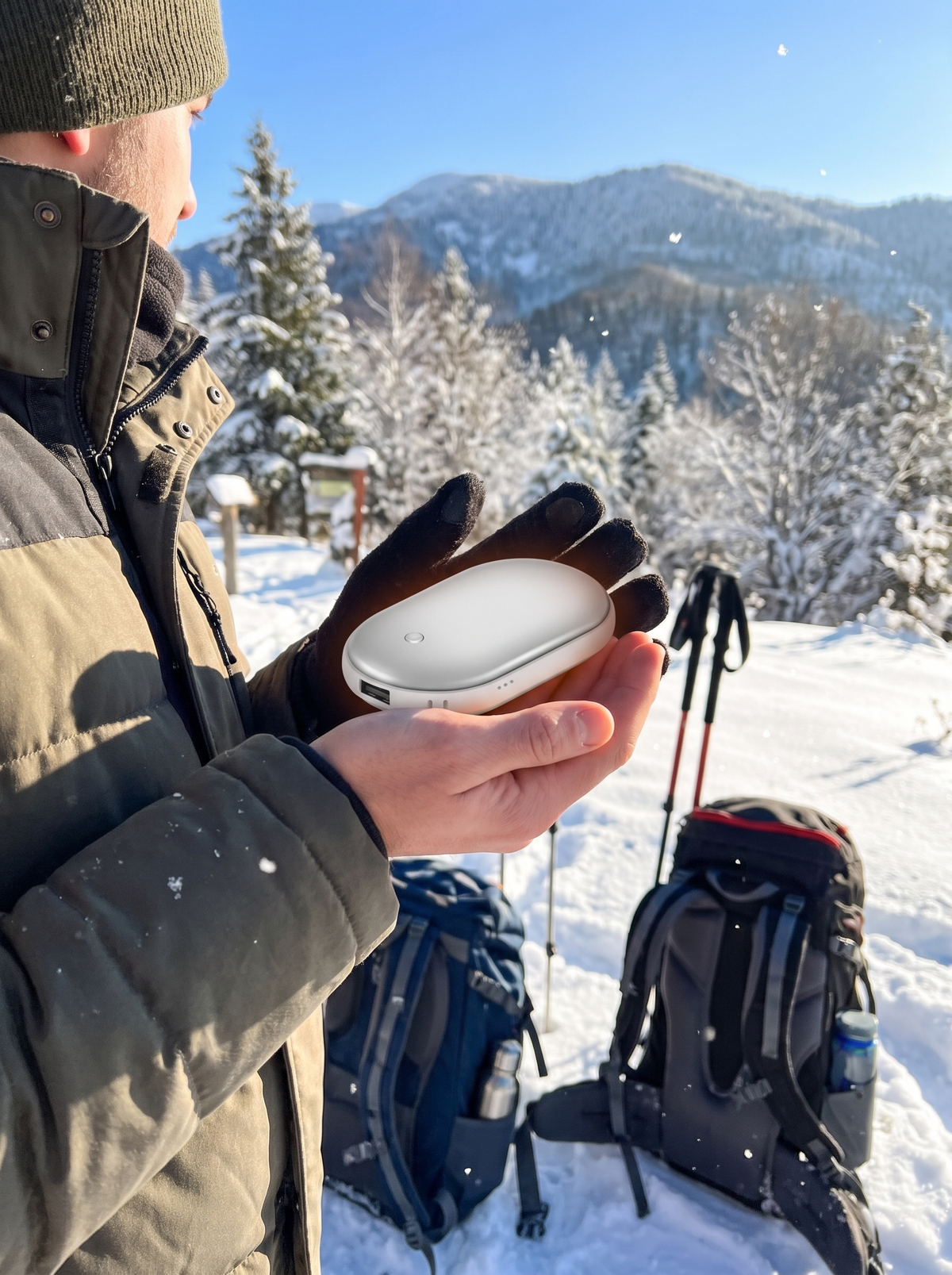 Laurent Well Rechargeable Hand Warmer Power Bank 5000mAh, Your Cold Day Companion