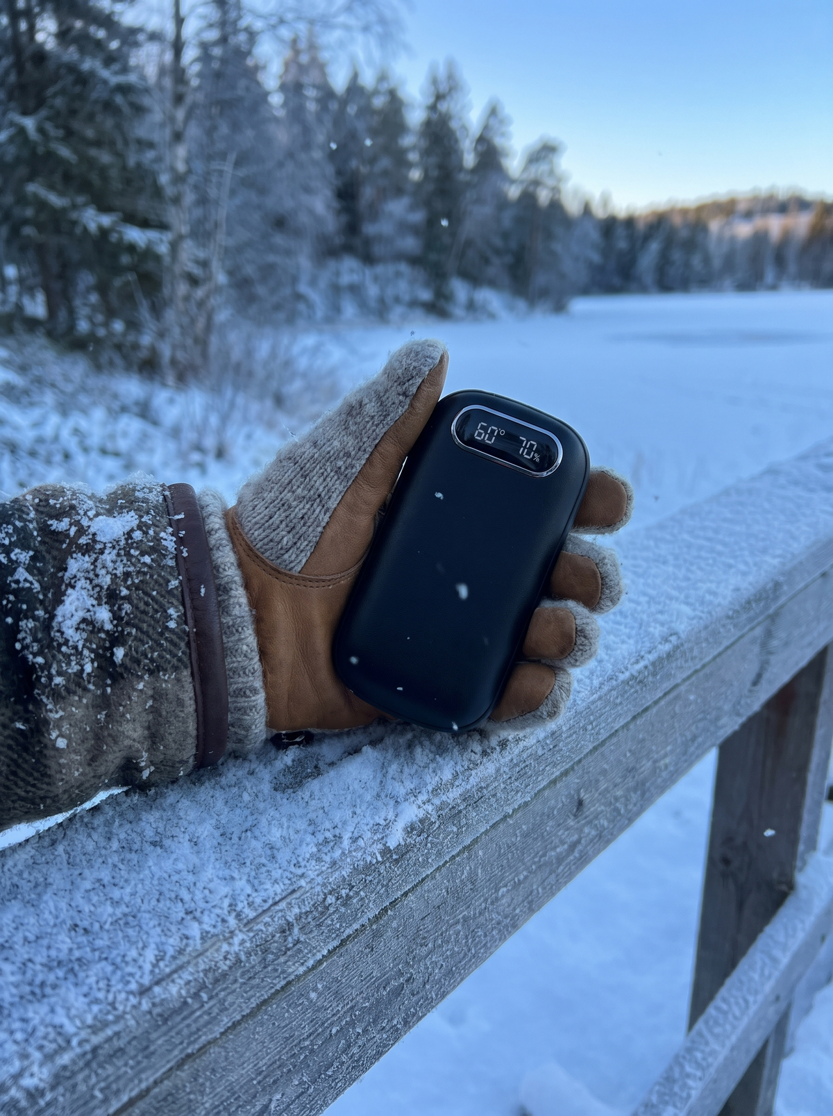 Laurent Well Rechargeable Hand Warmer with Digital Display, See It, Trust It